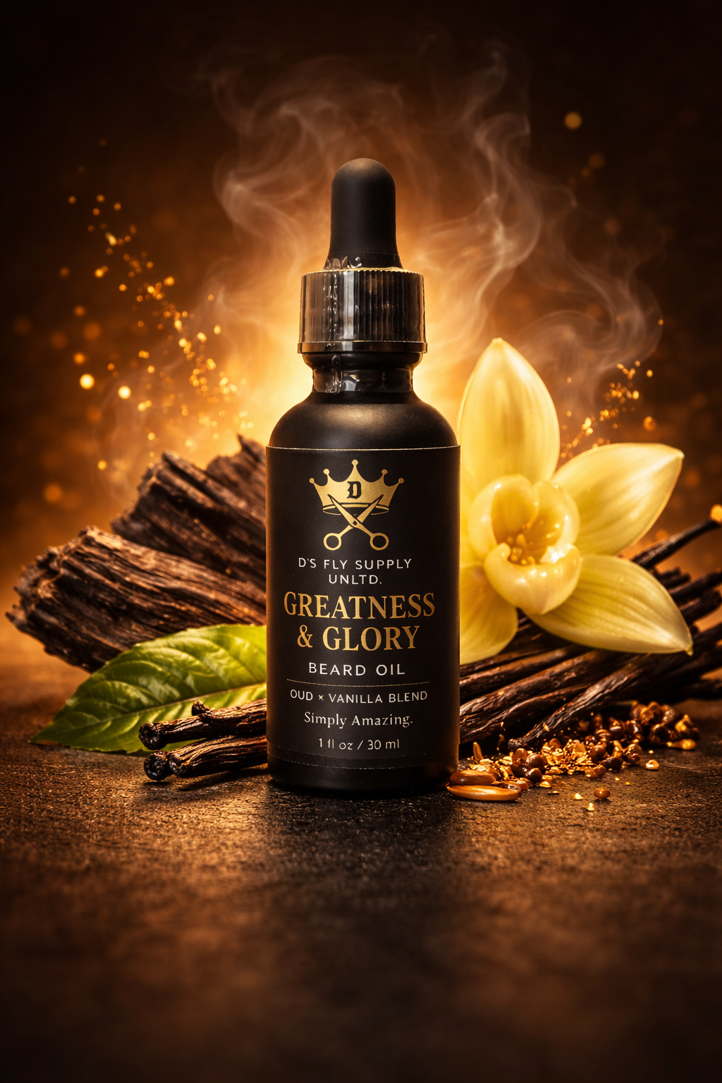Greatness & Glory Beard Oil
Oud × Vanilla Blend