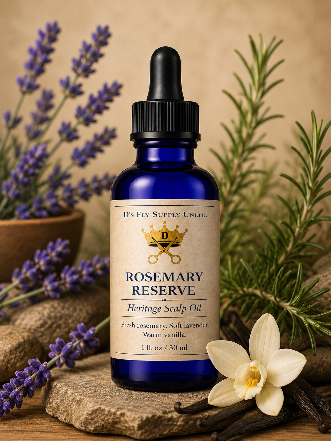 Rosemary Reserve — Heritage Scalp Oil (Lavender Vanille)